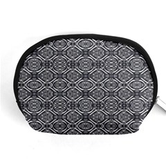 Silver Ornate Decorative Design Pattern Accessory Pouch (medium)