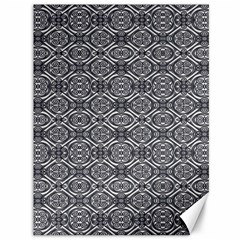 Silver Ornate Decorative Design Pattern Canvas 36  X 48 