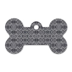 Silver Ornate Decorative Design Pattern Dog Tag Bone (two Sides) by dflcprintsclothing