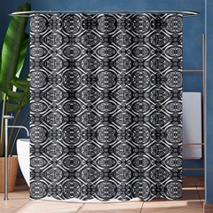 Silver Ornate Decorative Design Pattern Shower Curtain 60  X 72  (medium) 