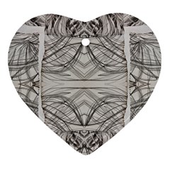 Monochrome Module Pattern Iv Ornament (heart) by kaleidomarblingart