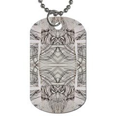 Monochrome Module Pattern Iv Dog Tag (one Side) by kaleidomarblingart