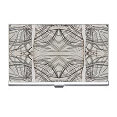 Monochrome Module Pattern Iv Business Card Holder by kaleidomarblingart