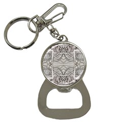 Monochrome Module Pattern Iv Bottle Opener Key Chain by kaleidomarblingart