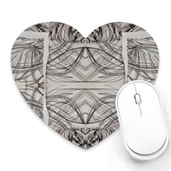 Monochrome Module Pattern Iv Heart Mousepads by kaleidomarblingart