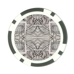 Monochrome Module Pattern Iv Poker Chip Card Guard by kaleidomarblingart