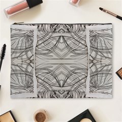 Monochrome Module Pattern Iv Cosmetic Bag (xl) by kaleidomarblingart