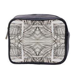 Monochrome Module Pattern Iv Mini Toiletries Bag (two Sides) by kaleidomarblingart