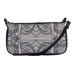 Monochrome Module Pattern Iv Shoulder Clutch Bag by kaleidomarblingart