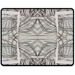 Monochrome Module Pattern Iv Fleece Blanket (medium)  by kaleidomarblingart