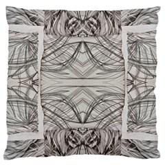 Monochrome Module Pattern Iv Large Cushion Case (one Side) by kaleidomarblingart