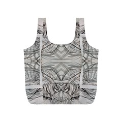 Monochrome Module Pattern Iv Full Print Recycle Bag (s) by kaleidomarblingart