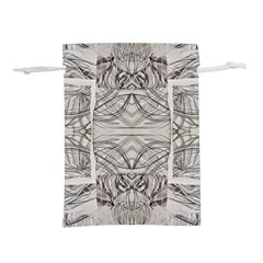 Monochrome Module Pattern Iv Lightweight Drawstring Pouch (l) by kaleidomarblingart