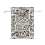 Monochrome module Pattern IV Lightweight Drawstring Pouch (L) Back