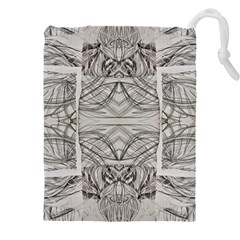 Monochrome Module Pattern Iv Drawstring Pouch (5xl)