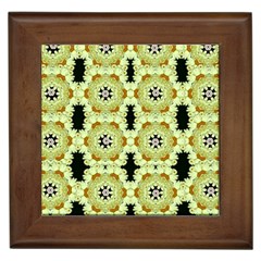 Summer Sun Flower Power Over The Florals In Peace Pattern Framed Tile by pepitasart