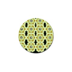 Summer Sun Flower Power Over The Florals In Peace Pattern Golf Ball Marker by pepitasart