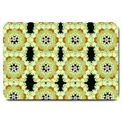 Summer Sun Flower Power Over The Florals In Peace Pattern Large Doormat  by pepitasart