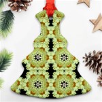 Summer Sun Flower Power Over The Florals In Peace Pattern Christmas Tree Ornament (Two Sides) Back