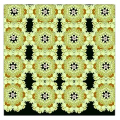 Summer Sun Flower Power Over The Florals In Peace Pattern Large Satin Scarf (square) by pepitasart