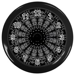 Gothic Mandala Wall Clock (black) by MRNStudios