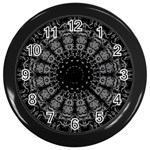 Gothic Mandala Wall Clock (Black) Front