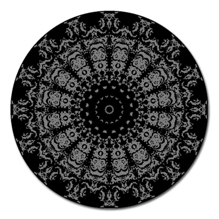 Gothic Mandala Magnet 5  (Round)