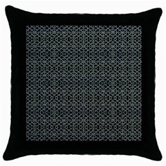 Iron Ornament Grid Pattern Throw Pillow Case (black) by dflcprintsclothing