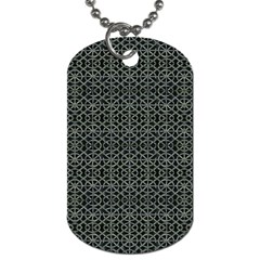 Iron Ornament Grid Pattern Dog Tag (one Side) by dflcprintsclothing