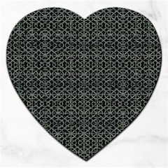 Iron Ornament Grid Pattern Jigsaw Puzzle (heart) by dflcprintsclothing