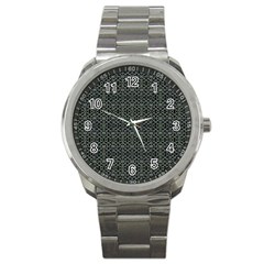 Iron Ornament Grid Pattern Sport Metal Watch by dflcprintsclothing