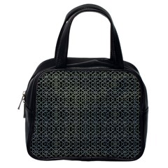 Iron Ornament Grid Pattern Classic Handbag (one Side) by dflcprintsclothing