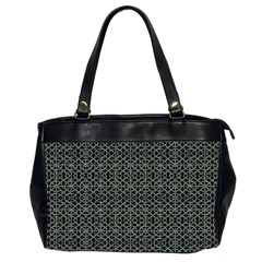 Iron Ornament Grid Pattern Oversize Office Handbag (2 Sides)