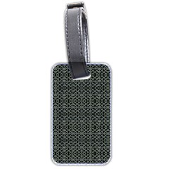 Iron Ornament Grid Pattern Luggage Tag (two Sides) by dflcprintsclothing