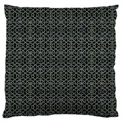 Iron Ornament Grid Pattern Large Cushion Case (one Side) by dflcprintsclothing