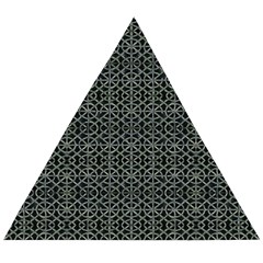 Iron Ornament Grid Pattern Wooden Puzzle Triangle by dflcprintsclothing