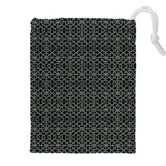 Iron Ornament Grid Pattern Drawstring Pouch (4xl)