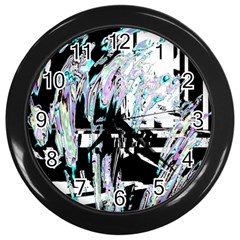 Digital Wave Wall Clock (black)