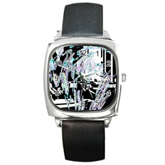 Digital Wave Square Metal Watch by MRNStudios