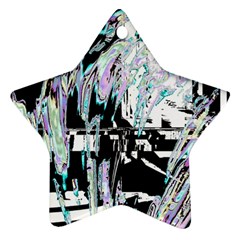 Digital Wave Star Ornament (two Sides) by MRNStudios