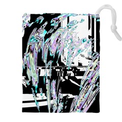 Digital Wave Drawstring Pouch (5xl) by MRNStudios