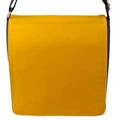 Amber Orange Flap Closure Messenger Bag (s)