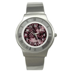 Geometric Abstraction Stainless Steel Watch