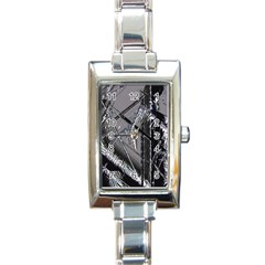 Ag Cobwebs Rectangle Italian Charm Watch