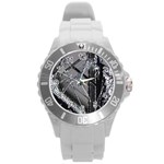 Ag Cobwebs Round Plastic Sport Watch (L) Front