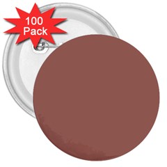 Blast-off Bronze Brown 3  Buttons (100 Pack)  by FabChoice