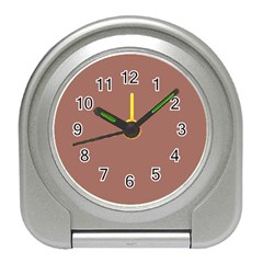 Blast-off Bronze Brown Travel Alarm Clock by FabChoice