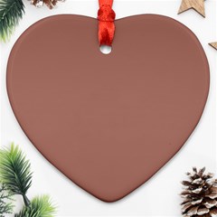 Blast-off Bronze Brown Heart Ornament (two Sides) by FabChoice