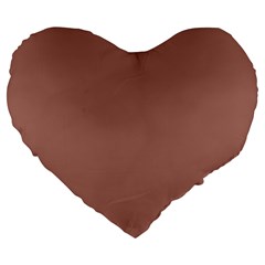 Blast-off Bronze Brown Large 19  Premium Flano Heart Shape Cushions by FabChoice