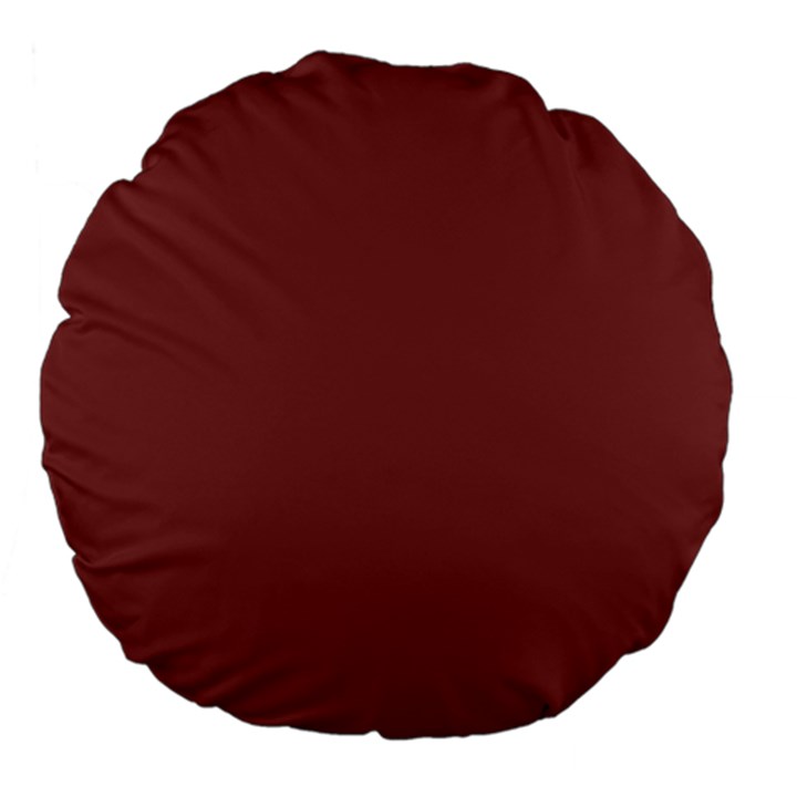 Brandy Brown Large 18  Premium Flano Round Cushions